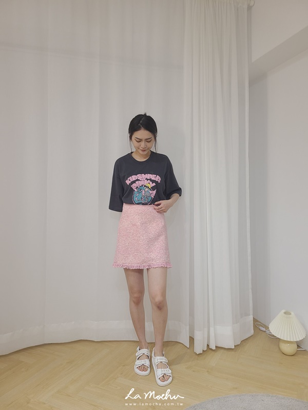 下擺流蘇小香褲裙